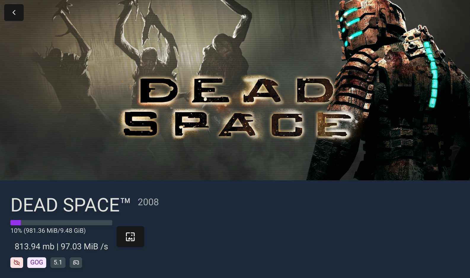Picture showing downloads at 90 MB/s